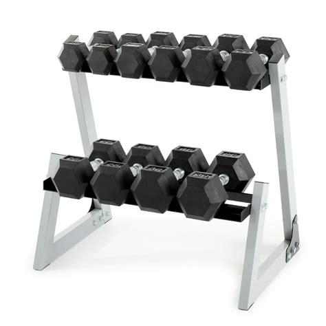 <strong>Rubber Hex Dumbbell Weight Set</strong> with <strong>Weight Rack</strong>. . Weider 200 lb rubber hex dumbbell weight set with rack